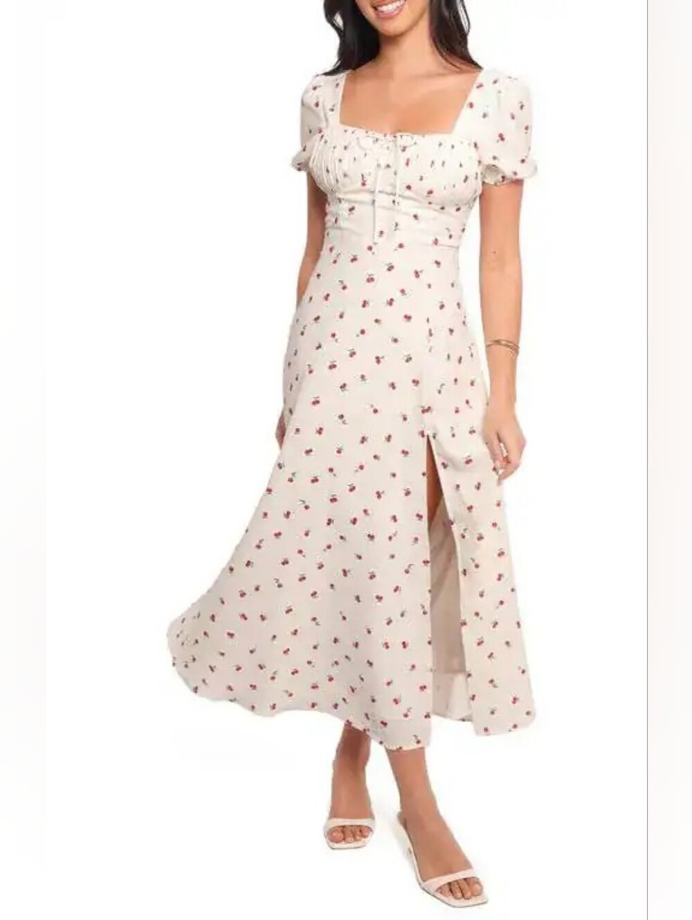 Petal & Pup Print Cherry Dress